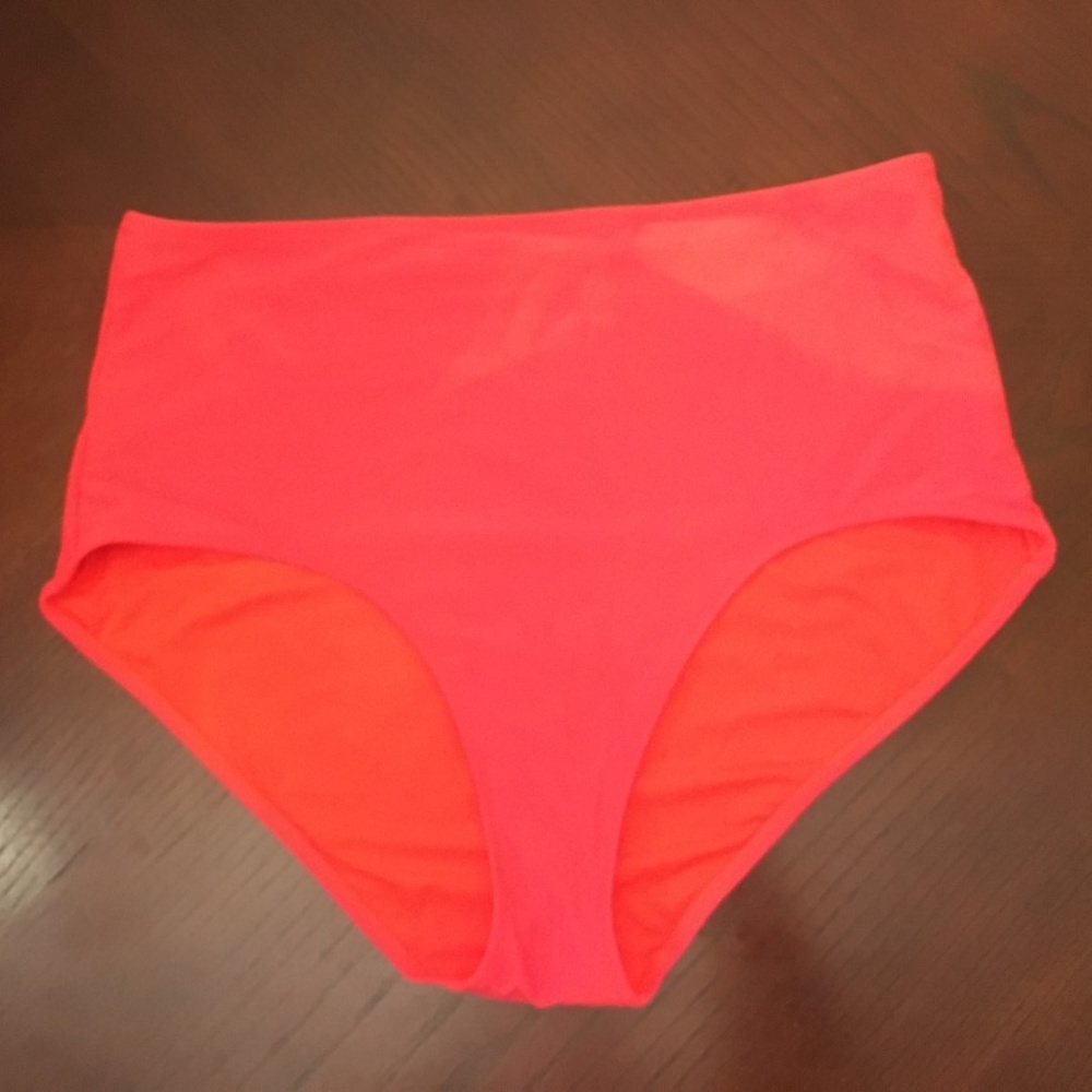 Aerie High Waisted Neon Red Bikini Bottom